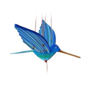 mobile bois artisanal colibri bleu