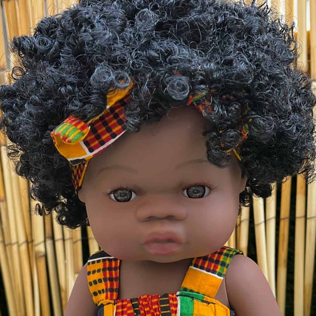 Kaliza - Poupée noire afro et ensemble jupe débardeur — Akâna Dolls