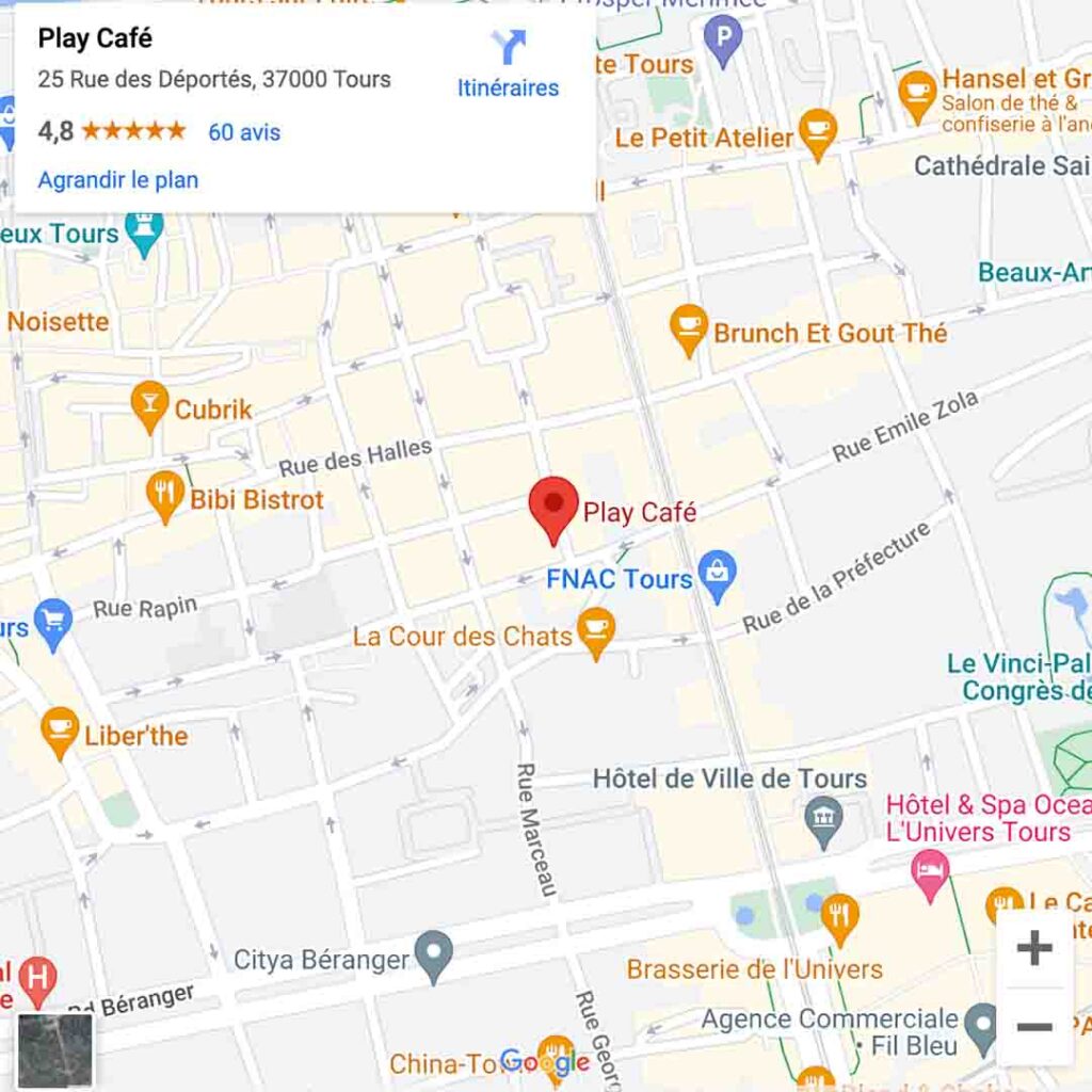 Google Map screen shot Play Cafe