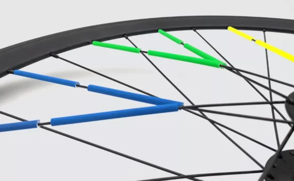 Réflecteurs roue de vélo fluo rainette Play Café