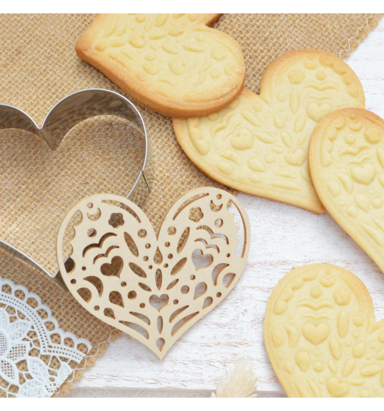 Emporte-pièce pour biscuits, coeur, inox, 4 cm